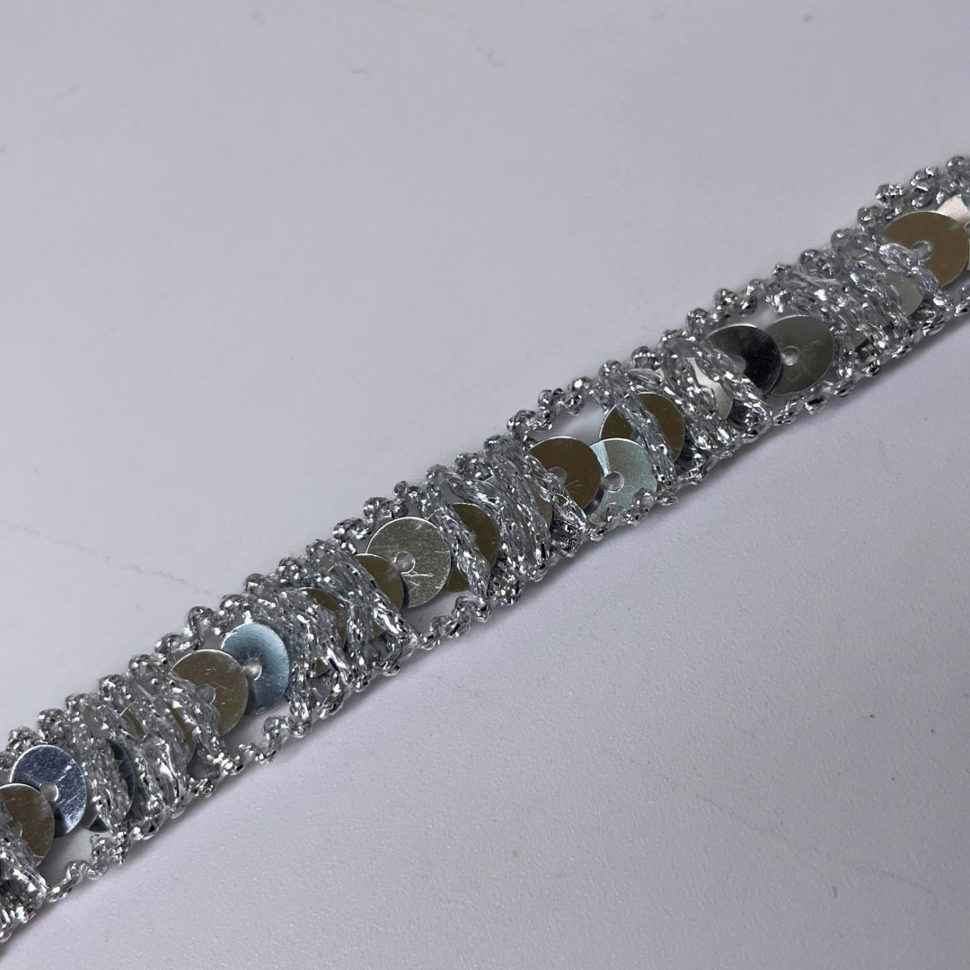 Lentejuela con Borde Plata 12.70MM X 4.6 MTS 1848507070W