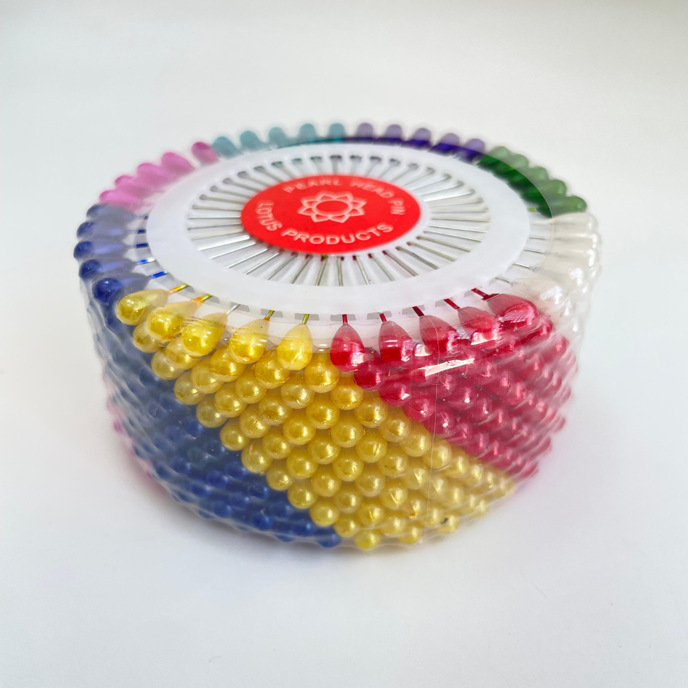 Alfiler Tipo Lágrima con Cabeza de Perla de Colores 40 mm | Set de 36 Rodelas para Costura, Confección y Bordado