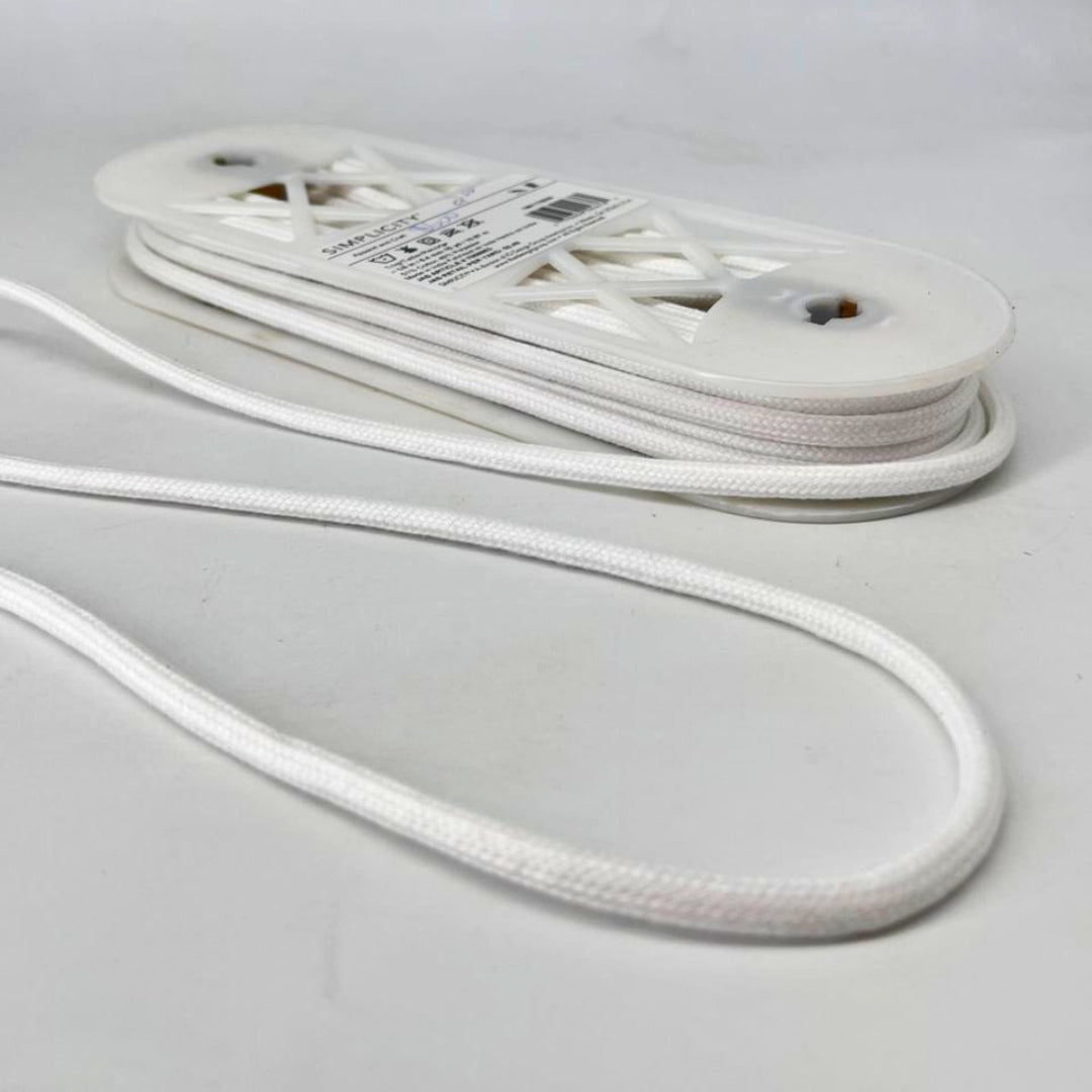 CORDON POLYCOTTON BLANCO - 6.4MM 10.97 MTS