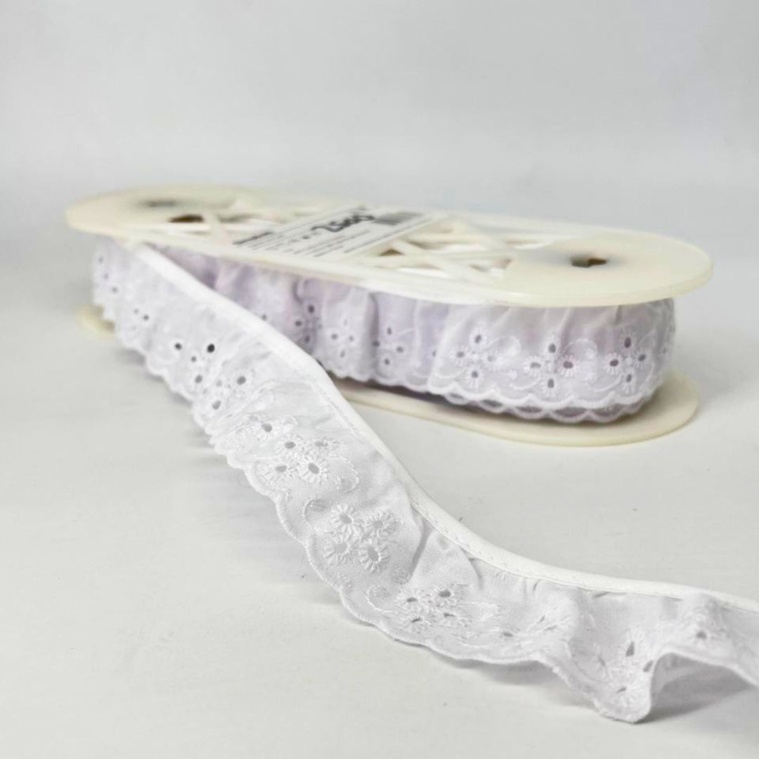 BRODERIE RECOGIDO BLANCO -  38.1 MM 9.14 MTS 1862445030