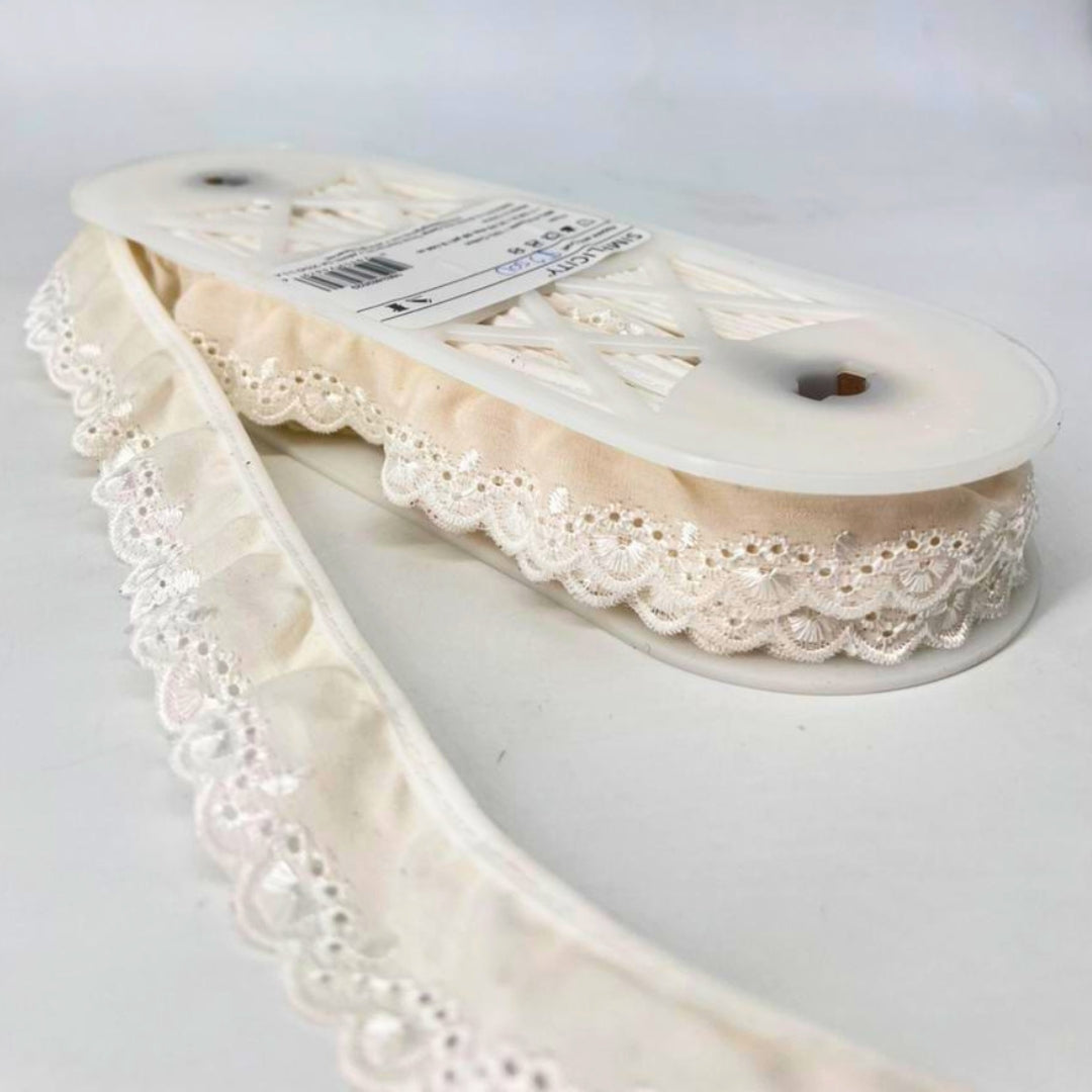 BRODERIE RECOGIDO BLANCO - 31.75 MM 9.14 MTS 1862462029