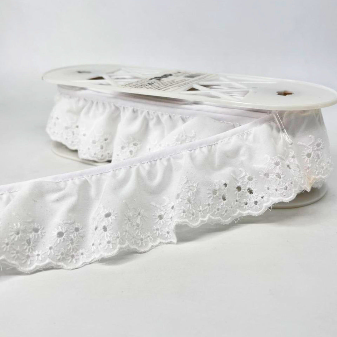 BRODERIE RECOGIDO BLANCO - 6.67 MM 9.14 MTS 1862449030