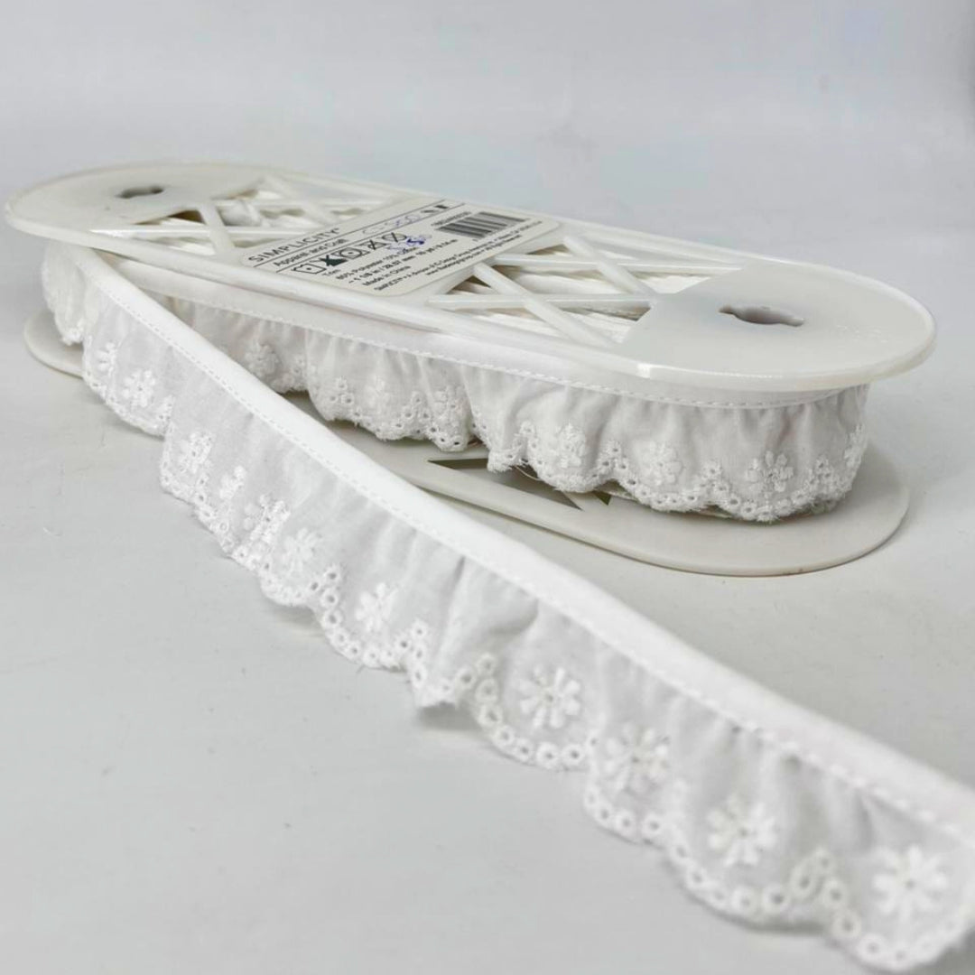 BRODERIE RECOGIDO BLANCO - 28.57 MM 9.14 MTS 1862460030
