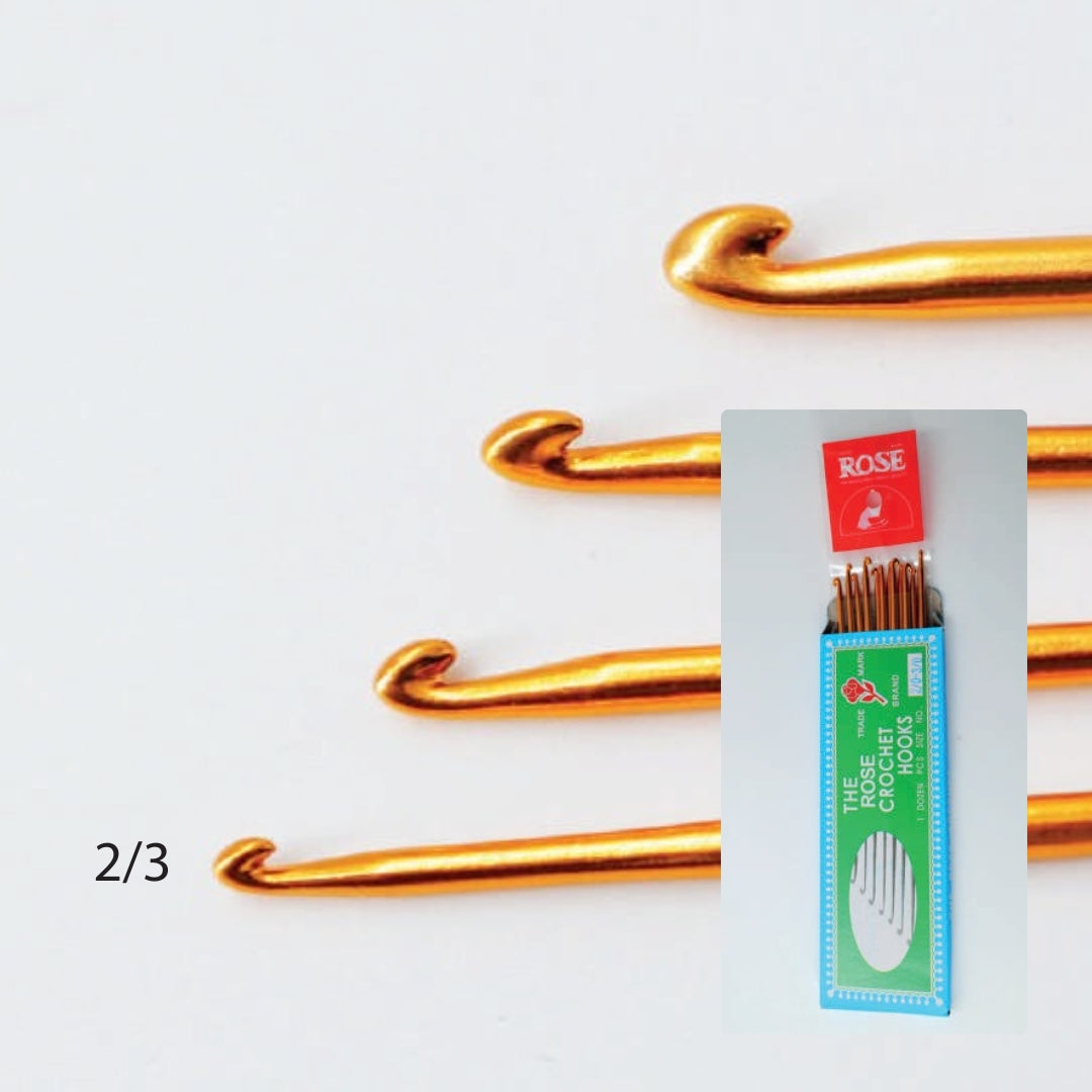 CROCHET DOBLE METAL 2/3 SET DE 12 UNID