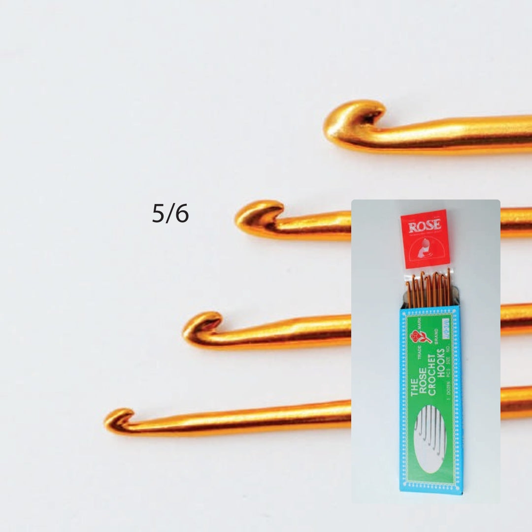 CROCHET DOBLE METAL 5/6 SET DE 12 UNID