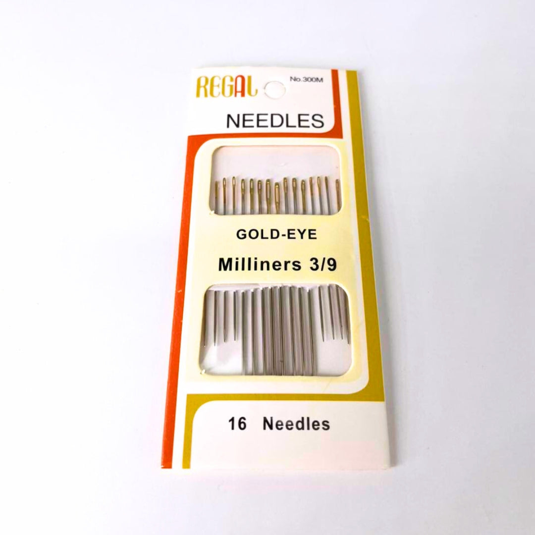 AGUJA DE MANO OJO DORADO 300M SET DE 24 SOBRES 16 UNID