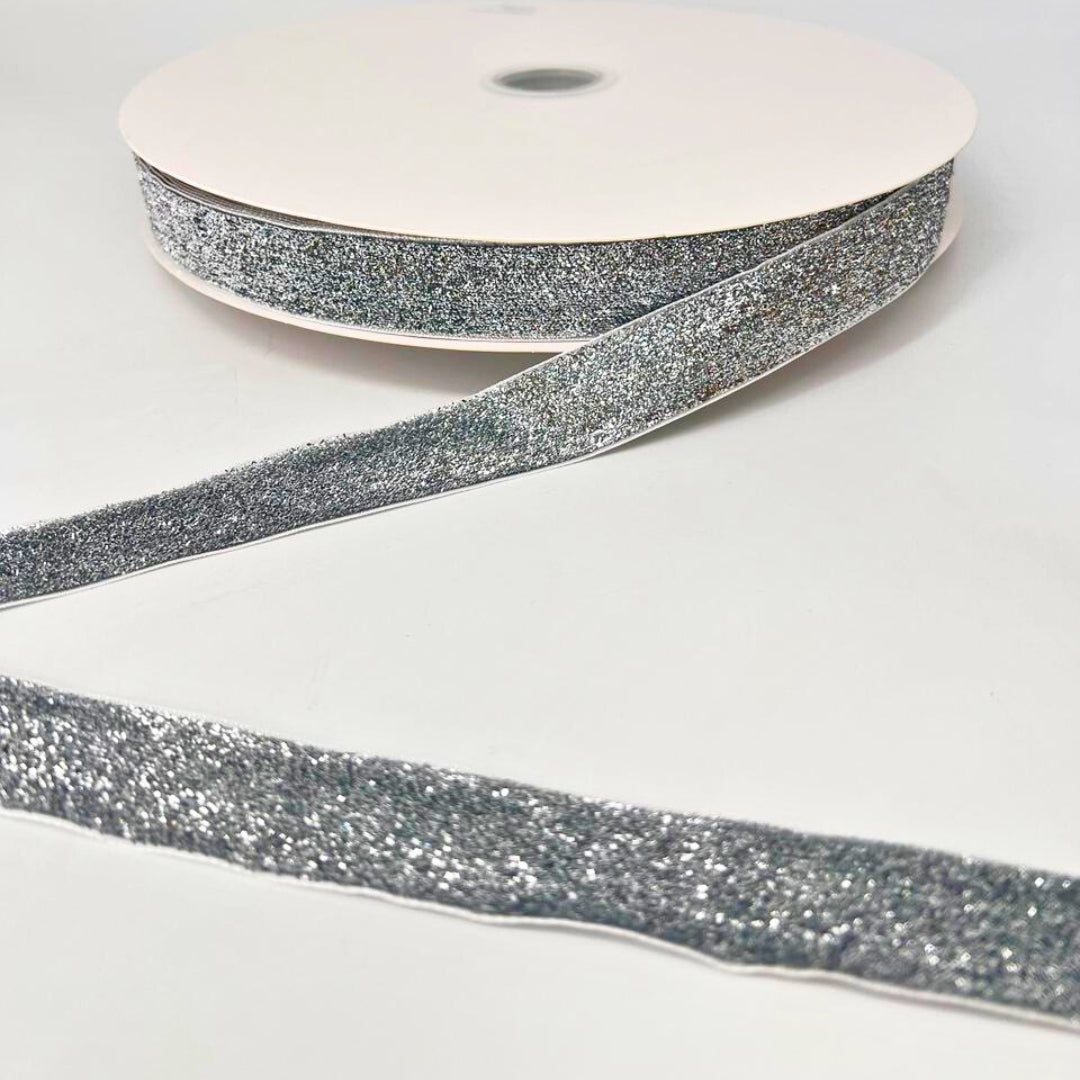 CINTA SHIMMER PLATA 25MM x 45.7MTS - 1 UNID