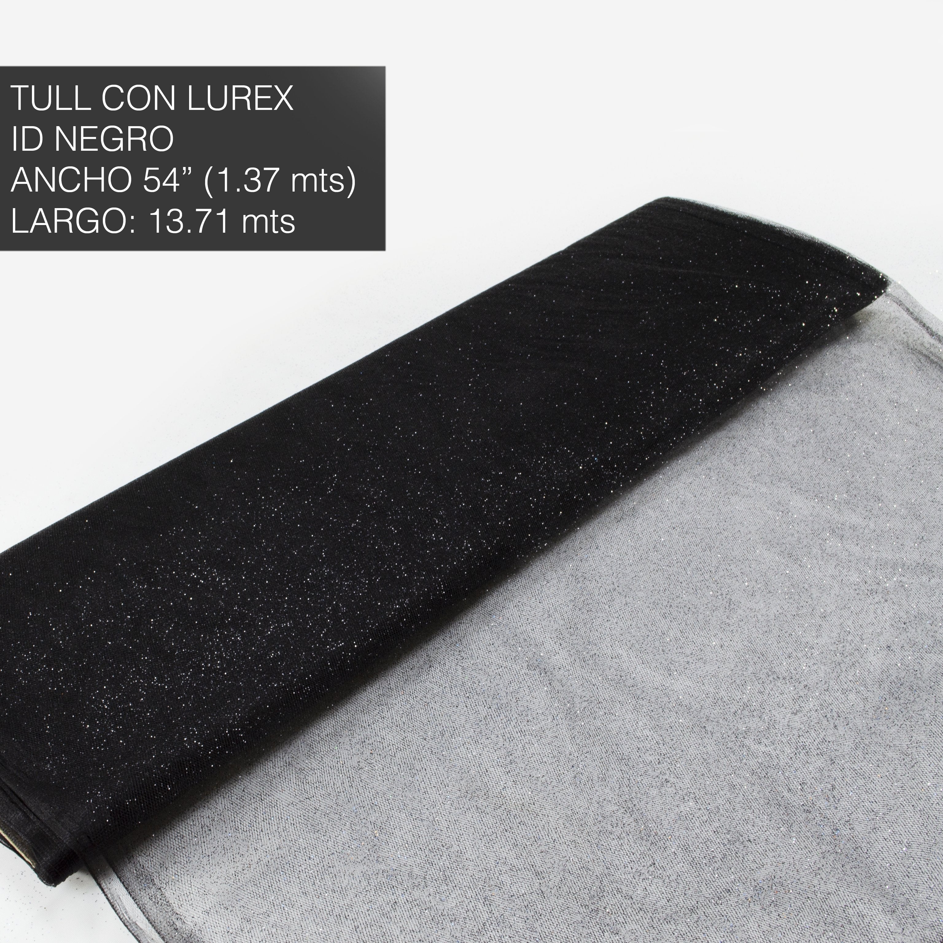 TULL BRILLANTE NEGRO